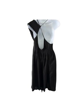 BNWT OR By Angela Chen 100% Linen Black Dress Size S Lagenlook Boho Minimalist